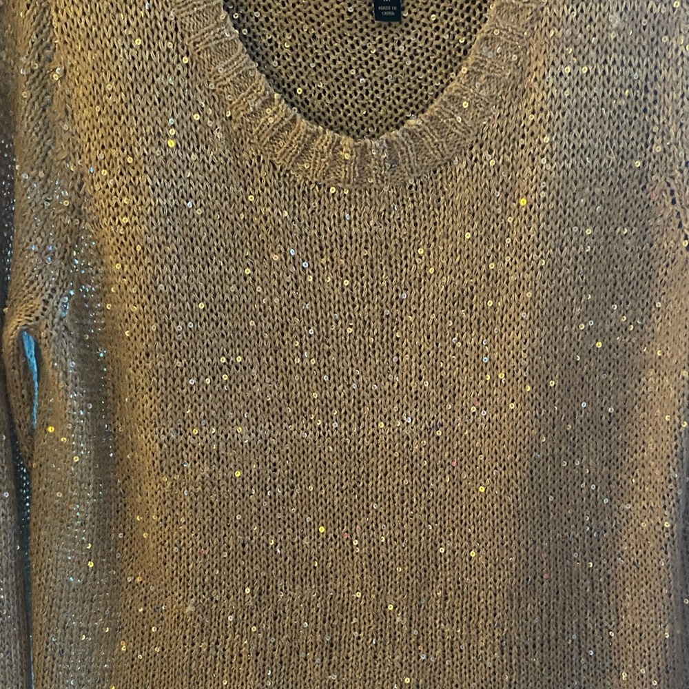 Willi Smith Gold Sequin Women's Sweater